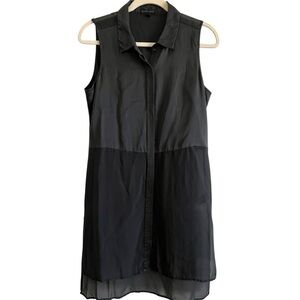 Eileen Fisher 100% Silk Sleeveless Button Up Dress / Tunic - sz small